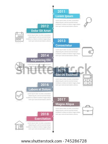vertical timeline infographics template