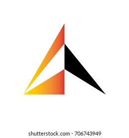 vertical tip triangle logo vector