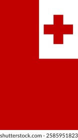 Vertical Tonga Flag Vector Images