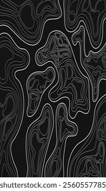 Vertical topography background. Vector banner. Topography background. Vector geographic contour map. Background of the topographic map. Topographic map lines, contour background.