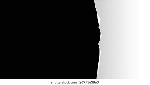 Fondo de Vector aislado de borde de papel rasgado de Vertical para diseño creativo