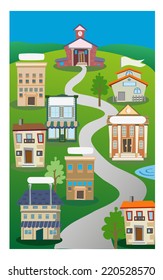 Vertical Town View / Outdoor / Small village