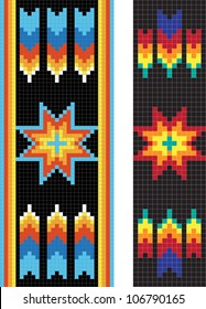 Vertical Traditional Native American Patterns Vector Stock Vector ...