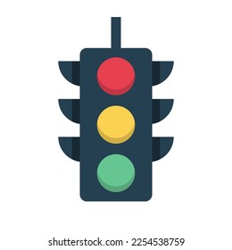 Vertical traffic light. Stop light. Vector.