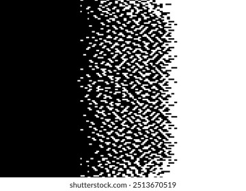 Vertical de negro a blanco de píxeles abstractos. Patrón de Vector moderno. Vector de fondo.
