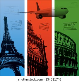 Vertical travel backgrounds