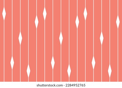 Vertical of trellis pattern vector. Design diamond lattice stripe white on light red background. Design print for illustration, textile, texture, wallpaper, pattern. Set 2