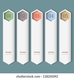  Vertical trendy Design template. Vector website layout