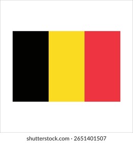 Vertical tricolor flag of belgium featuring black, yellow, and red stripes, symbolizing national pride and identity.