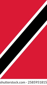 Vertical Trinidad and Tobago Flag Vector Images