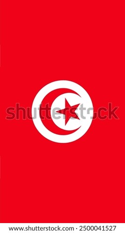 Vertical Tunisia Flag, Flag of Tunisia