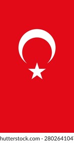 Vertical Turkey Flag Banner Vector Design Turkish Hanging Flag Clip