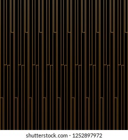 Vertical turn lines pattern vector. Design stripe gradient gold on black background. Design print for illustrations, textile, wallpaper, background, banner. Set 3