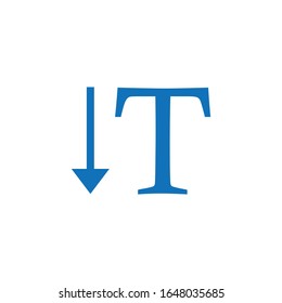 vertical type tool simple illustration vector clip art