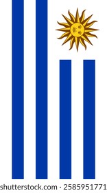 Vertical Uruguay Flag Vector Images