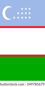 Vertical Uzbekistán, Bandera de Uzbekistán