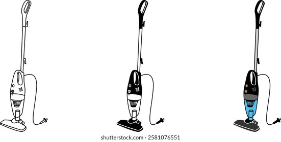 Vertical vacuum cleaner icon , vector illustration