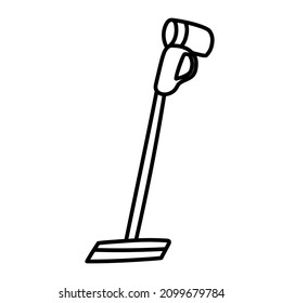 vertical vacuum cleaner. vector hand drawn doodle style element