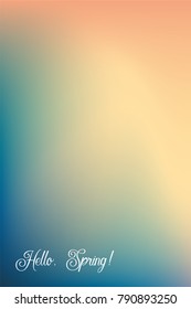 Vertical vector banner with bright spring colors. Colorful banner design. Hello spring.