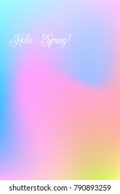Vertical vector banner with spring colors. Colorful banner design. Hello spring.