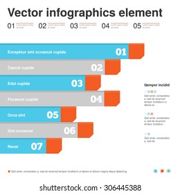 vertical vector chart template.business infographics elements.