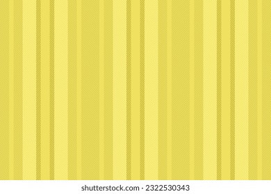 Vertical vector fabric of textile stripe seamless with a texture lines pattern background in yellow color.