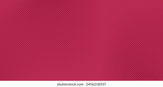 Vertical vector gradient viva magenta trendy 2023 color comic pop-art halftone background template, texture. Vector illustration Geometric vintage monochrome fade wallpaper. Pop art print. Dotted