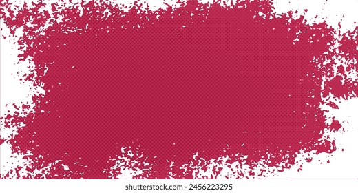 Vertical vector gradient viva magenta trendy 2023 color comic pop-art halftone background template, texture. Vector illustration Geometric vintage monochrome fade wallpaper. Pop art print. Dotted