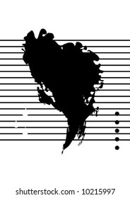 Vertical vector grunge design, centered