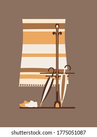 tarjeta de ilustración vectorial vertical linda casa interior apartamento acogedor
