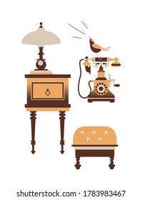 tarjeta de ilustración vectorial vertical linda casa interior apartamento acogedor