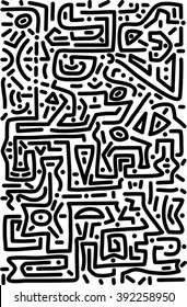 A vertical vector image of an abstract background in labyrinth style
