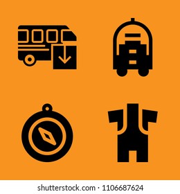 vertical, vector, sea and exploration icons set. Vector illustration for web and design