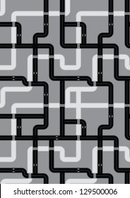 Vertical vector seamless background - the roads and footpaths