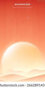 Versão vertical do fundo do Festival de outono ilustração de uma lua brilhante