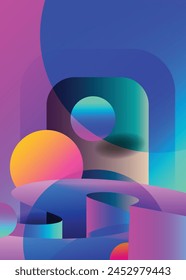 Vertical Vibrant gradient background vector.  Abstract trendy modern design
Wallpaper for landing page, covers, Brochures, flyers, Presentations,Banners. Vector illustration.