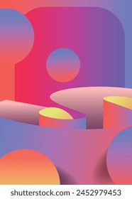 Vertical Vibrant gradient background vector.  Abstract trendy modern design
Wallpaper for landing page, covers, Brochures, flyers, Presentations,Banners. Vector illustration.