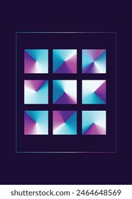 Vertical Vibrant gradient background vector.  Abstract trendy modern design wallpaper for landing page, covers, Brochures, flyers, Presentations,Banners. Vector illustration.