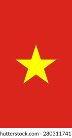 Vertical Vietnam Flag Banner Vector Design Vietnamese Hanging Flag Clip