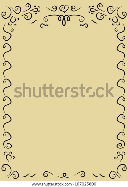 Vertical Vignette Frame Stock Vector (Royalty Free) 107025800 ...