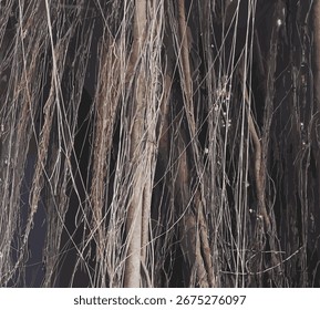 Parras de Vertical que corren paralelas en un patrón orgánico y natural, remasterizadas para formar un patrón oscuro y oscuro
