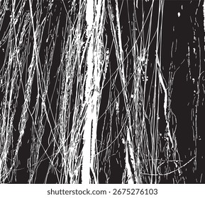 Parras de Vertical que corren paralelas en un patrón orgánico y natural, remasterizadas para formar un patrón monocromo