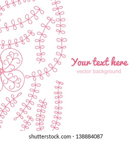 Vertical vintage background. Floral pattern