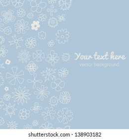 Vertical vintage background. Floral pattern