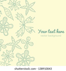 Vertical vintage background. Floral pattern