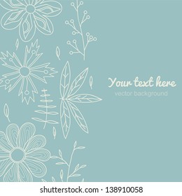Vertical vintage background. Floral pattern