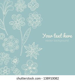 Vertical vintage background. Floral pattern