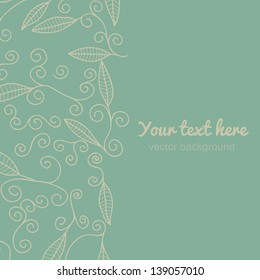 Vertical vintage background. Floral pattern
