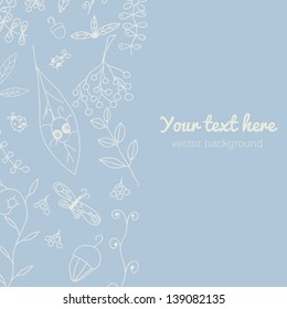 Vertical vintage background. Floral pattern