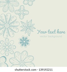 Vertical vintage background. Floral pattern